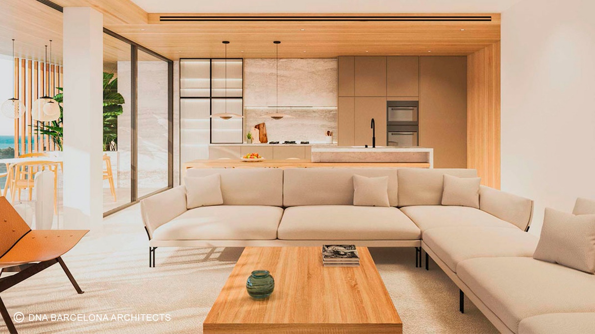 Turnkey home project by MGP Properties in Ibiza with fully finished interiors, furniture and Mediterranean design.